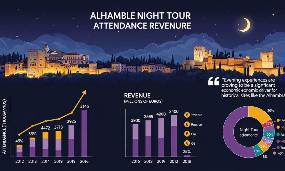 Alhambra night tour attendance revenue